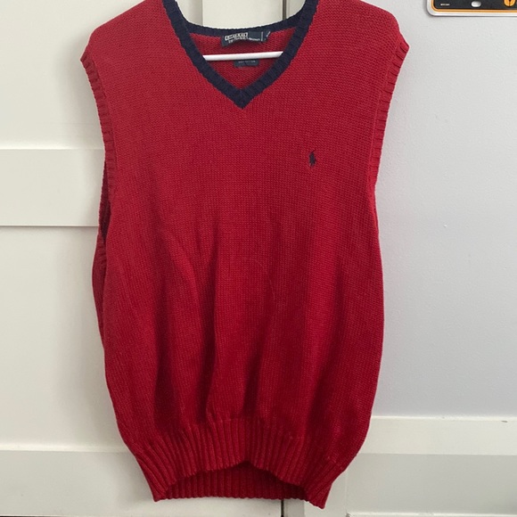 Polo Red Sleeveless Vest - Picture 1 of 5